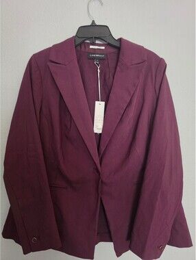 Lane Bryant Sexy Stretch Burgundy Blazer Size 14